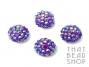 Purple AB Resin Pave Rhinestone Beads - 14mm